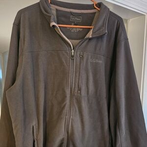 L.L. Bean Charcoal Full-Zip Fleece